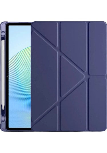 Xiaomi Redmi Pad 2 Kalemlikli Mars Tablet Kılıfı - Lacivert Arka Kapak