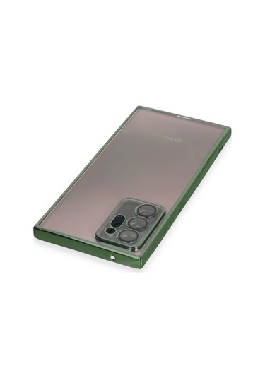 Özel Galaxy Note 20 Ultra Kılıf Lensli Silikon - Yeşil Fırsat