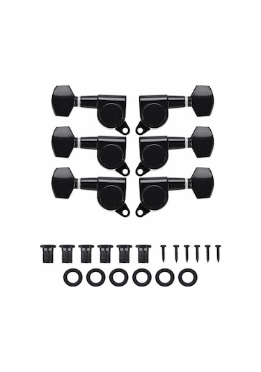 Midex Ab1-bk Akustik Gitar Kaliteli Burgu Takımı Yedek Parça Siyah Renk
