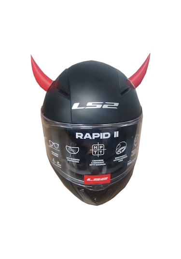 Motospartan Kask Boynuzu Kırmızı 7.5cm
