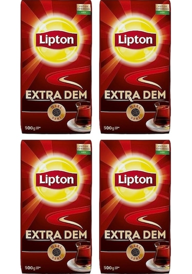 Lipton Extra Dem Siyah Dökme Çay 4 x 500 G