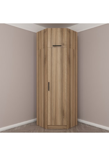 Minar Kale 1 Kapaklı Köşe Dolap + Yüklük Dore 235cm