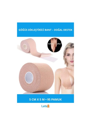 Göğüs Dikleştirici Bant %95 Pamuk 5cm X 5m 1 Adet
