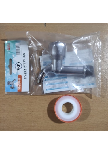 Kuzey Fit Çevirmeli Kısa Musluk + Teflon Bant 1 Adet