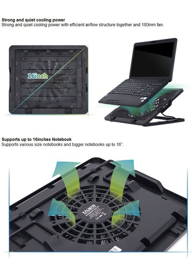 Zalman ZM-NS1000 16" Tek Fanlı Notebook Soğutucu