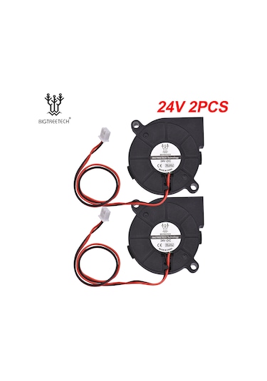 Neevoyu 3d Yazıcı Ek Parçası: Bıgtreetech 5015 Soğutma Fanı 24v - 2 Adet Paketi