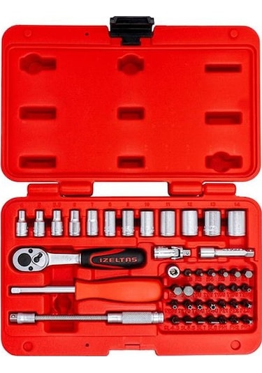 İzeltaş 14000005133 1/4'' Altı Köşe Mini Lokma Anahtar Ve Bits Set 45 Parça