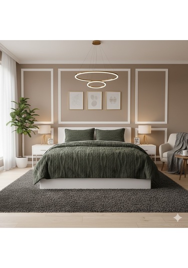 Comfort Yorgan Seti Çift Kişilik Ivy Haki Yeşil