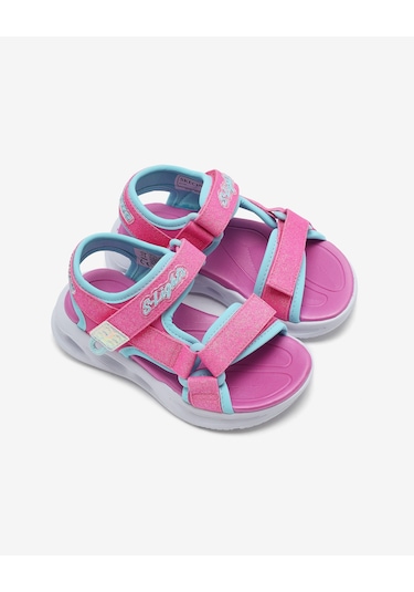 Skechers Sola Glow Sandal Büyük Kız Çocuk Pembe Işıklı Sandalet 303024l Hpaq Pembe