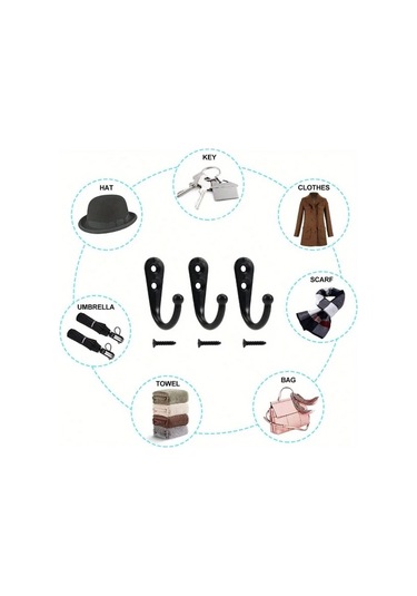 Elmpaly 5 Adet Sarı Duvar Askılığı Ceket Havlu Çanta Kapı Kancaları Mutfak Banyo Sarı