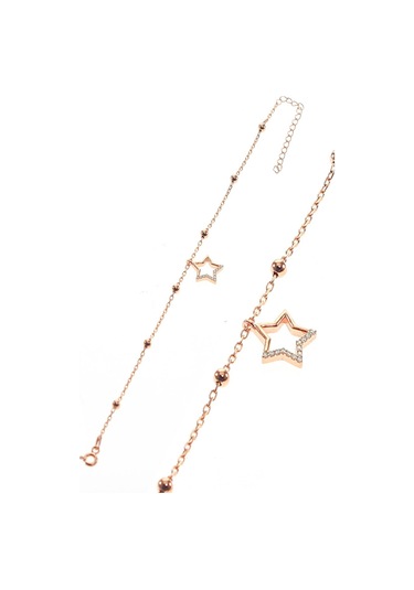 Gümüş Yıldız ve Toplu Zincir Halhal Gümüş