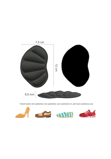 Active Team Topuk Koruma Numara Küçültme ve Ayakkabı Vurma Önleyici Ped