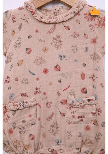 Babydola %100 Pamuk Kız Bebek Tulum Bayramlık 12049 001