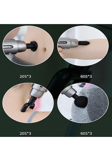 Sones Fasya Masaj Aleti Mini Elektrikli Kas Masaj Aleti Taşınabilir Fitness Kas Rahatlatıcı Masaj Aleti Düğmesi Koyu Yeşil