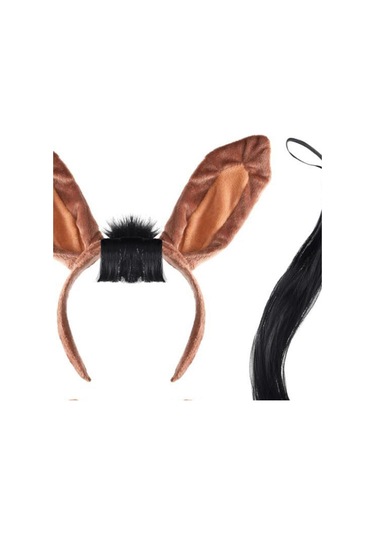 Suntek Çocuk Için Hayvan Kafa Bandı Ve Kuyruk Seti Stil-a