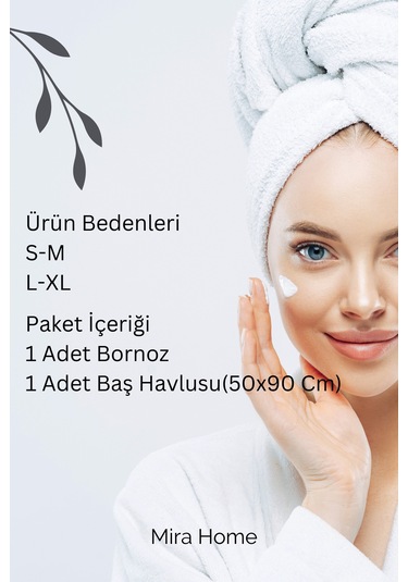 Mira Home Havlulu Banyo Bornoz Takımı %100 Pamuklu Softeco Lila