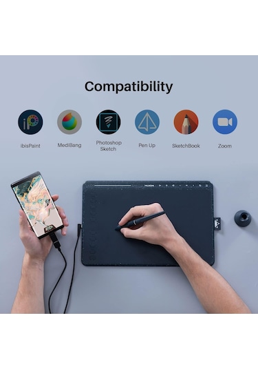 Huion HS611 Grafik Çizim Tableti - Android Destekli Kalem