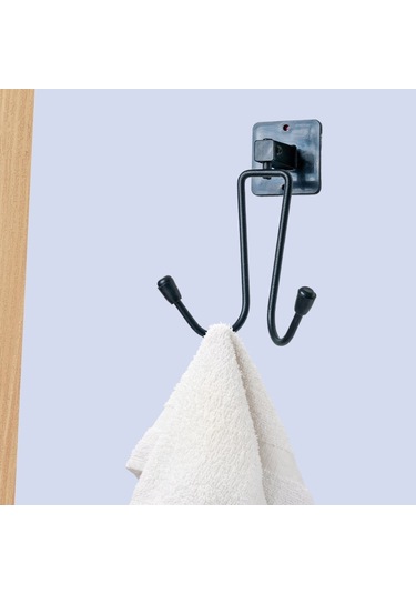 Mcg Kendiliğinden Yapışkanlı Siyah Paslanmaz Metal Bornoz Ve Havlu Askılığı Çok renkli