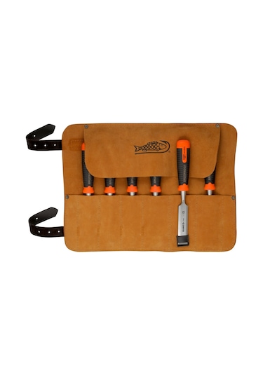 Bahco Ergo Iskarpela 6lı Set Deri Kılıflı 434-s6-lr