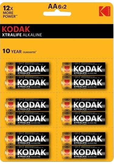 Kodak Xtralife AA 1.5 V Alkalin Kalem Pil 12'li