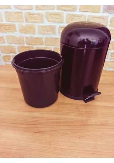 Fonksiyonel Kapaklı Çöp Kovası Wc Fırça Set 2 Li Set Bon Siyah