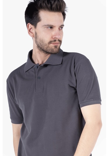 Polo Yaka T-shirt Antrasit Gri