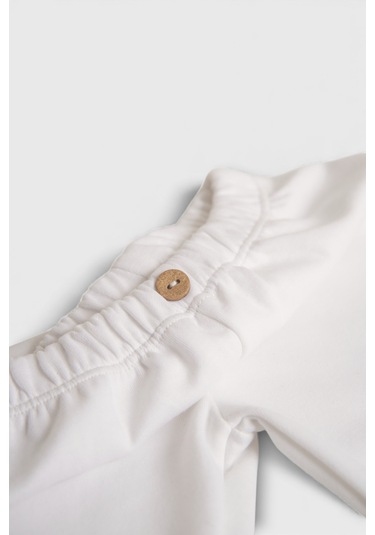 Pamuk Yumuşak Esnek Kumaş Bebek Çocuk Tayt Beyaz