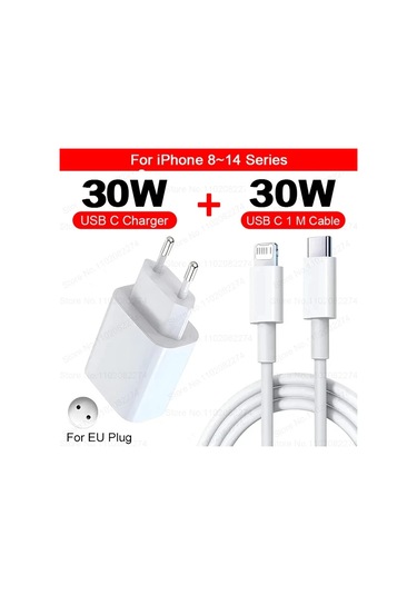 Qwq30w Usb-c Hızlı Şarj Adaptörü İphone Uyumlu 15/14/13/12/11 Pro Max Xr Xs İpad Dedistribütör Garantili