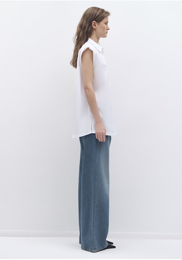 Mavi - Beyaz Kolsuz Gömlek 1211079-620 Beyaz