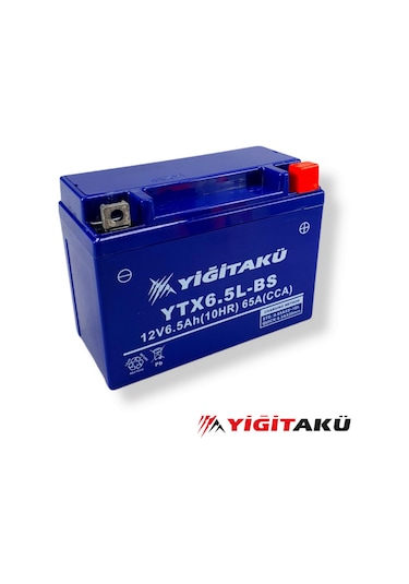Yiğit Akü 12 V 6.5 Ah-Amper Ytx6.5l Motosiklet Aküsü 2023
