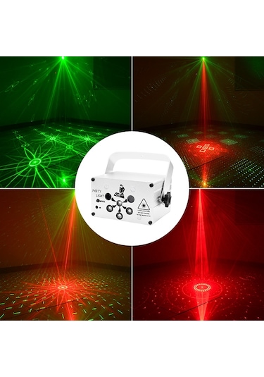 Cbtx R80 Mini Lazer Işığı Dekoratif Işık Sesle Etkinleşen Uzaktan Kumanda Atmosfer Lambası - Gümüş