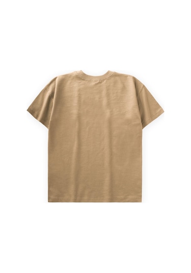 Cigit Etiket Detaylı T-shırt 8-12 Yaş Sundres Sarı