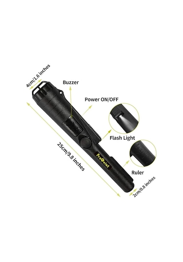 Pointer Su Altı Altın Metal Dedektörü IP-67 10 Feet + Pil Siyah