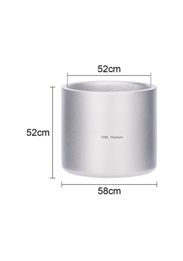 Neevoyu Tahta Kapaklı Ta1 Titan Cam, 75ml, İki Katlı Isı Saklama, Hafif Dayanıklı, Tüm İçecekler İçin Uygun, Doğal Titan Rengi, 59g, Taşınabilir Çay/ Kahve Bardağı Çok Renkli