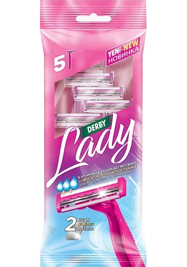 Derby Lady 2 5 Li Poşet Tıraş Bıçağı X 3 Adet