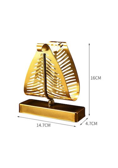 Homyl Peçetelik Tezgah Üstü Mendil Rafı Dikey Metal Kağıt Altın