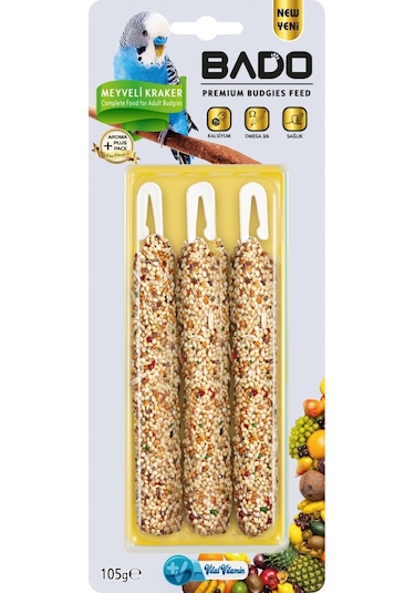 Bado Muhabbet Kuş Krakeri Meyveli 105gr