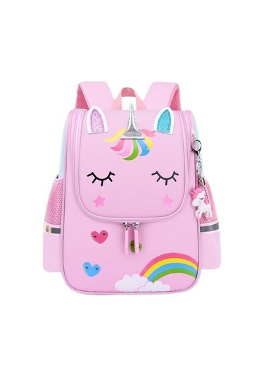 Karikatür Okul Çantası Çocuk Hafif Sırt Çantası Büyük Boy Vcmtw1 Açık Pembe