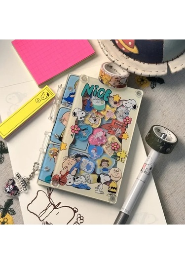 Snoopy Sallamak Akrilik Dizüstü Çıkarılabilir Karikatür Faiz Diy