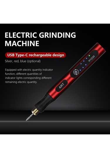Springsun Kompakt Elektrikli Taşlama Kalemi: Tırnak Sanatı, Metal İşleme, Oyma & Gravür - Usb Şarjlı, 3 Hız Seviyesi