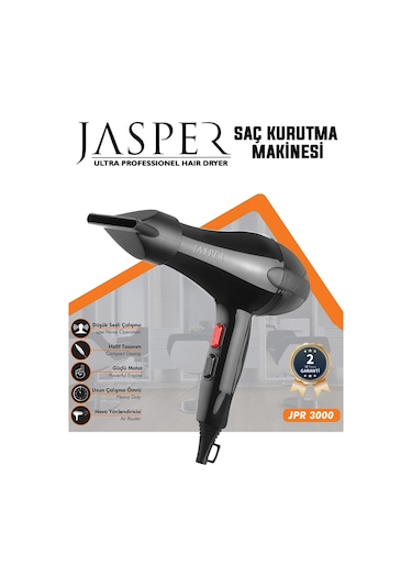Jasper JPR-3000 Turbo Profesyonel Saç Kurutma Fön Makinesi