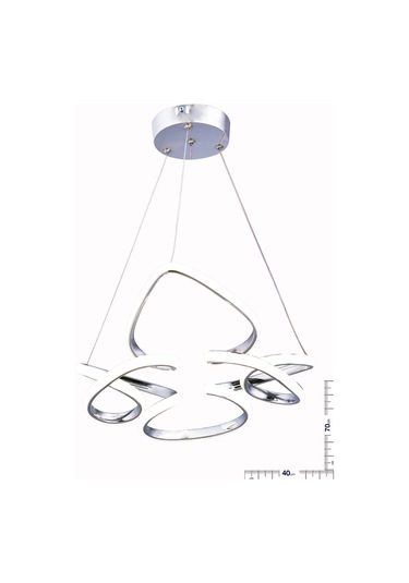 Hale Küçük Krom Led Avize Krom