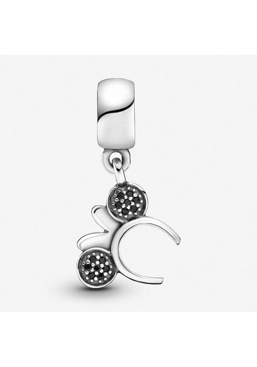 Nur Silver Minnie Kurdele Taç Gümüş Sallantılı Charm Nur-ch00014 Çok Renkli