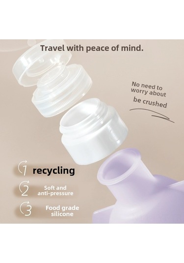Youtek 60ml Silikon Seyahat Şişesi - Kaçırmazsız Tasarım, Şampuan/banyo Jeli/makyaj Temizleyici İçin Taşınabilir Rehber Diğer
