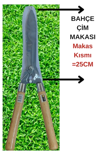 Süper Çim Kavisli Keskin Ağız Çimen Makası - Biçme Makası