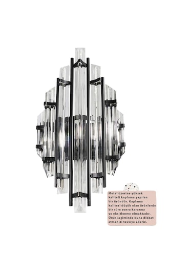 Champion Siyah Aplik Tekli Duvar Lambası Otel Cafe Restoran Için Dekoratif Aplikler Modelleri Siyah