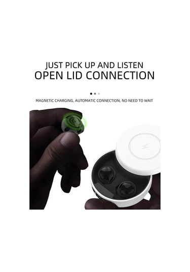 X6ws Mini Gürültü Azaltma Dijital Ekran Tws Kablosuz Bluetooth Kulaklık Siyah