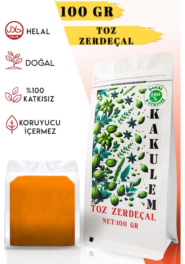Kakulem Öğütülmüş Toz Zerdeçal 100 Gr