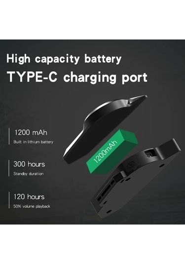 Jokmae Motosiklet Kask Kulaklık Bluetooth 5.0 Kablosuz Kulaklık Hands-free Tüm Kasklar İçin