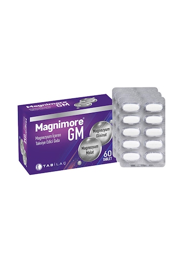 Magnimore Gm Magnezyum Içeren Takviye Edici Gıda 60 Tablet